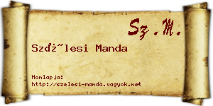 Szélesi Manda névjegykártya
